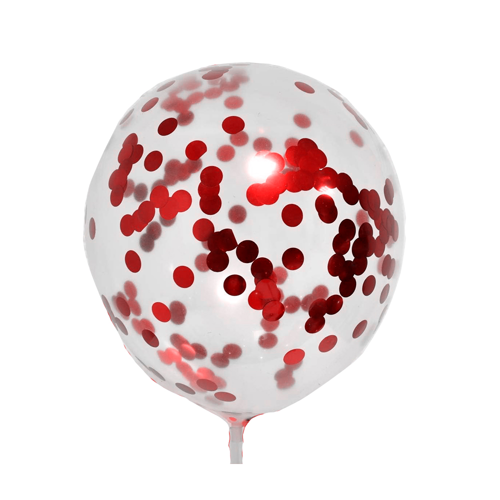 Ramo Globos Transparentes relleno Rojo x6 - Decoraciones para Piñatas -  Tienda de Piñatas