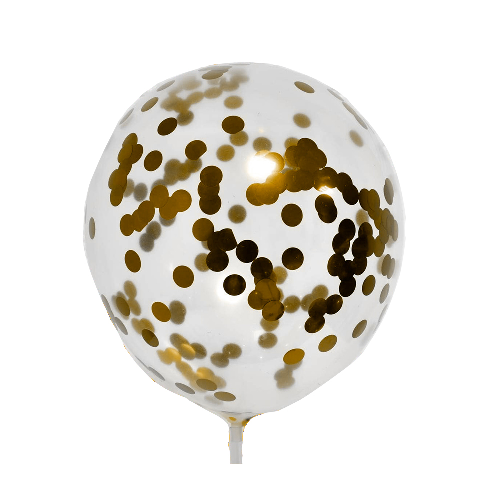 Ramo Globos Transparentes relleno Dorado x6 - Decoraciones para Piñatas -  Tienda de Piñatas